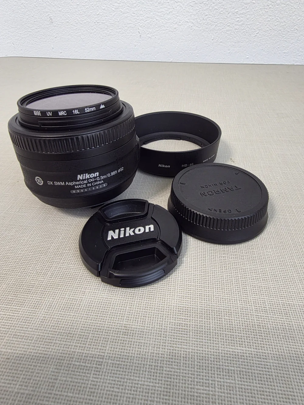 Nikon Black Camera Lens with HB-46 Hood